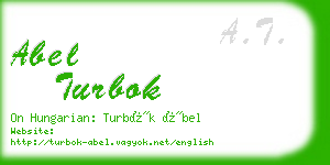 abel turbok business card